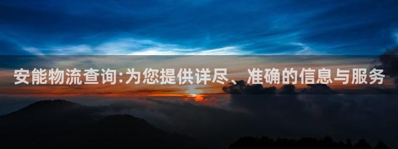 多多28注册二维码：安能物流查询:为